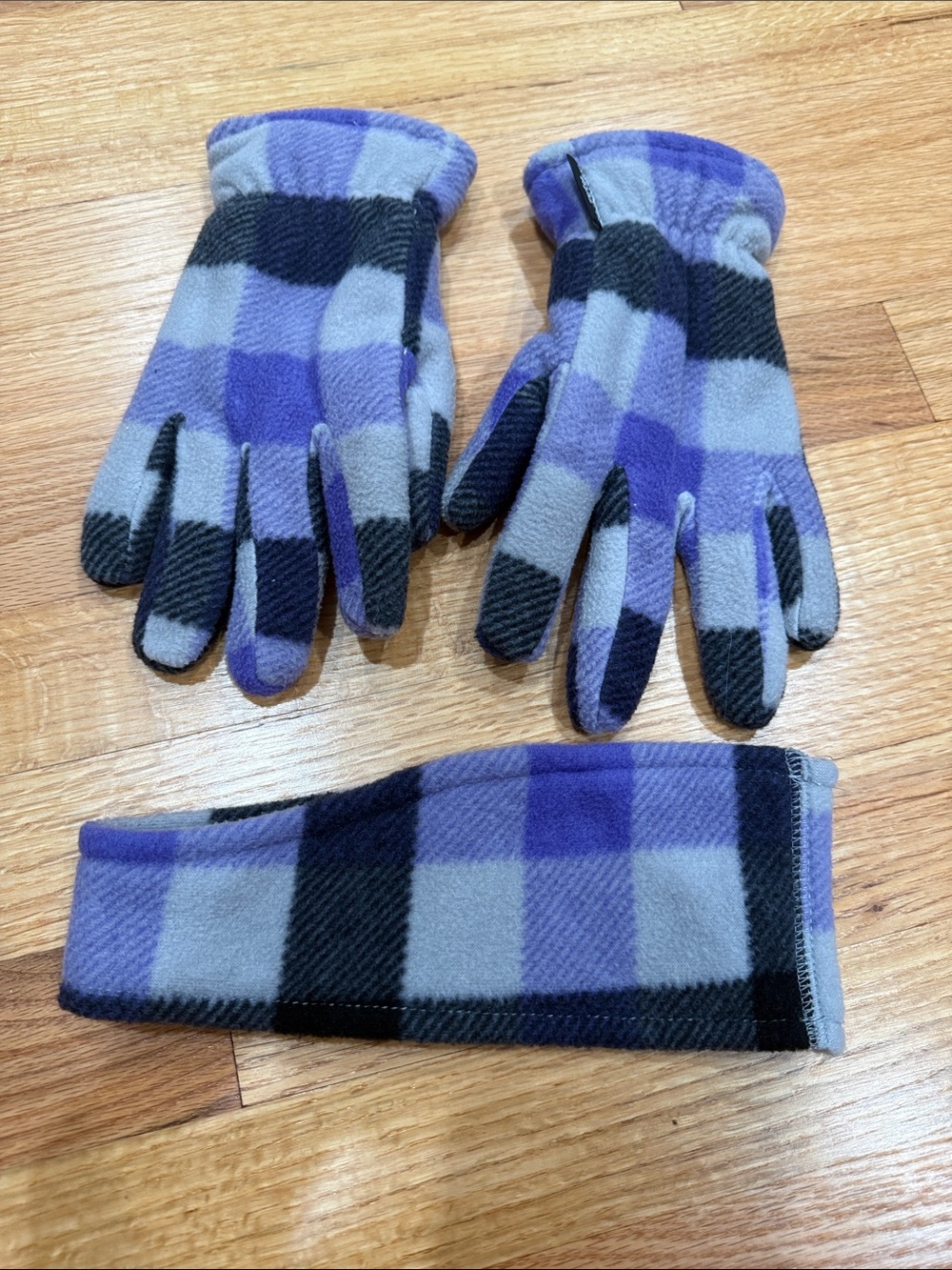 Purple Plaid Fleece set